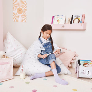 Washable Bean Bag, Grey Scattered Stars	