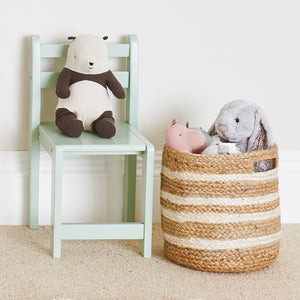 Jute Storage Basket, Ivory & Natural