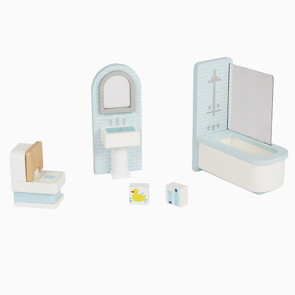 Wooden Dolls House & Furniture Bundle