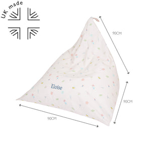 Personalised Washable Bean Bag, Buzzy Blooms