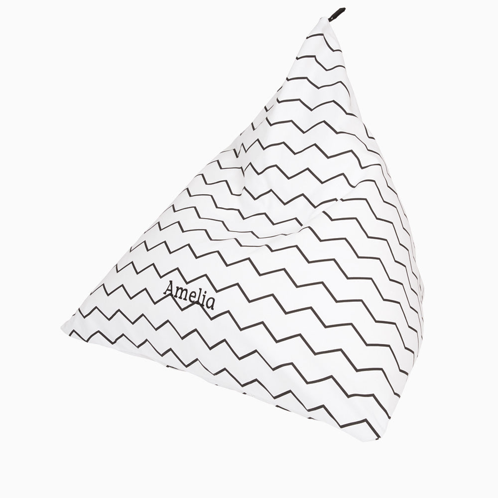 Personalised Washable Bean Bag Zigzag