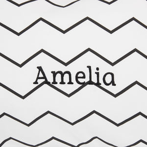 Personalised Washable Bean Bag, Zigzag	