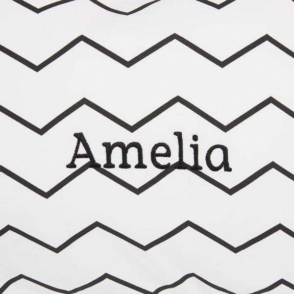 Personalised Washable Bean Bag, Zigzag	