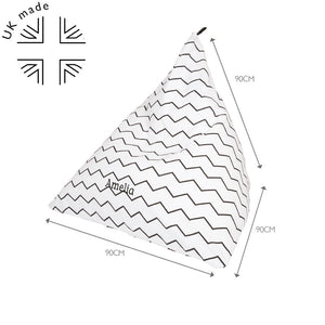 Personalised Washable Bean Bag, Zigzag	