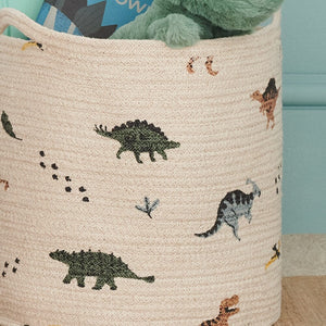 Woven Storage Basket, Dinosaur Explorer	