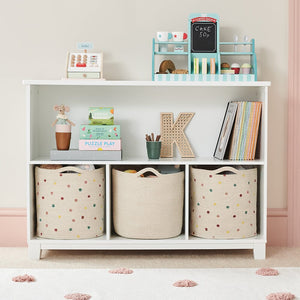 Woven Storage Basket, Pastel Spot