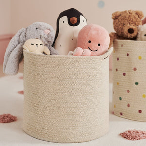 Woven Storage Basket, Ivory	