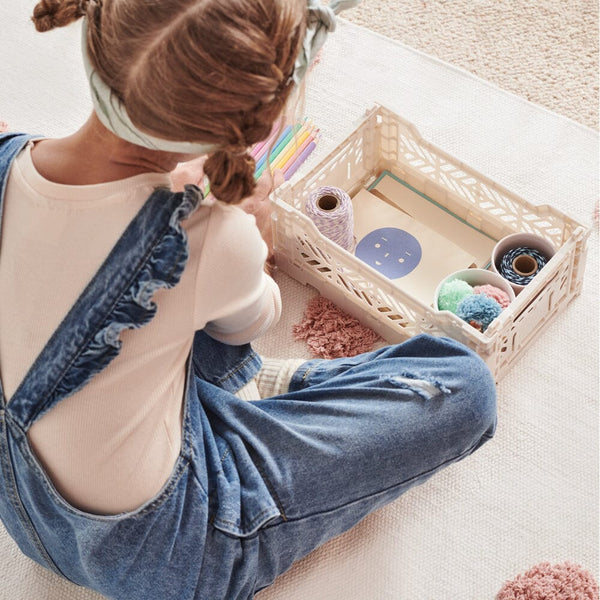 Aykasa Mini Folding Crate, Coconut Milk	