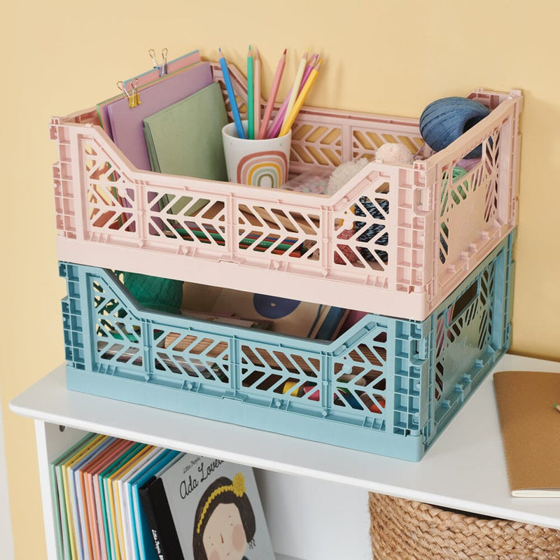 Aykasa Midi Folding Crate, Teal	