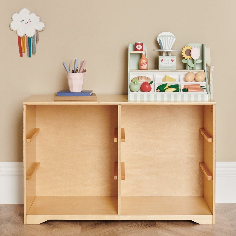 Porter Crate Storage, Natural Wood	