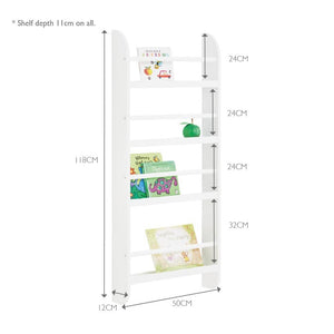 Greenaway Narrow Bookcase, Ocean Blue	
