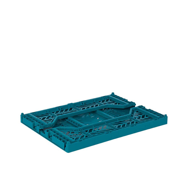 Aykasa Midi Folding Crate, Peacock Green	