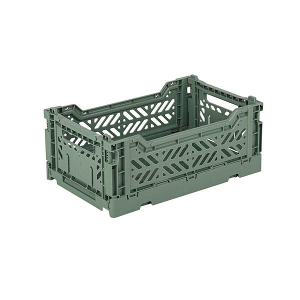 Aykasa Mini Folding Crate, Almond Green	