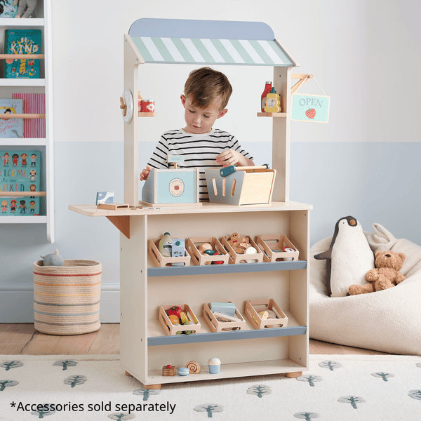 Play Shop Stall & Food Crates Bundle