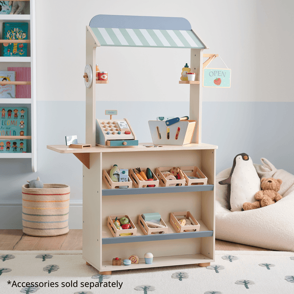 Play Shop Stall & Food Crates Bundle