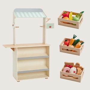 Play Shop Stall & Food Crates Bundle