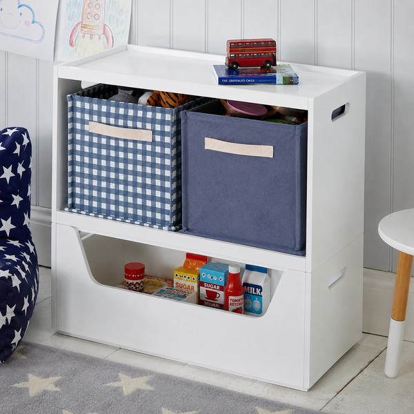 Rackham Storage Set 4, Stackable Toy Box & Bookshelf