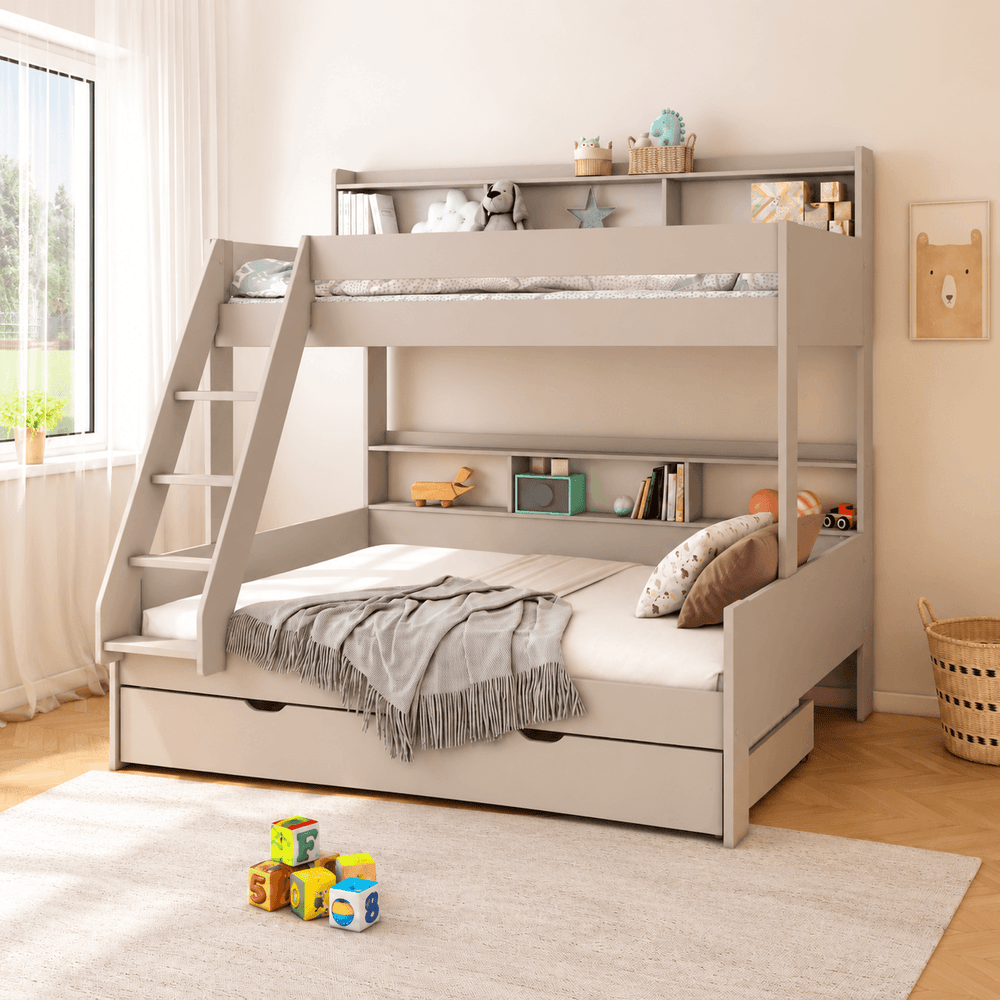 Scout Triple Storage Bunk Bed with Truckle, Mushroom