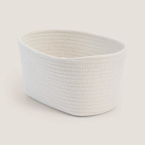 Short Rope Basket, Ivory