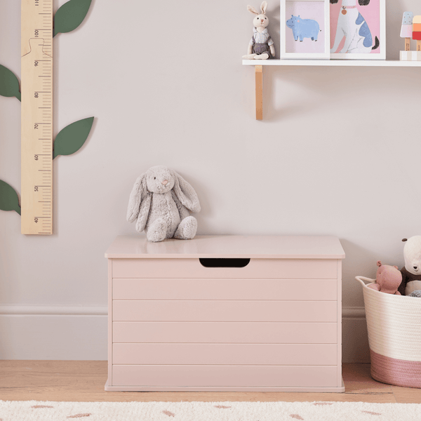 Small Wooden Toy Box, Chalk Pink