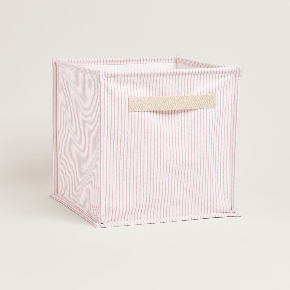 Canvas Storage Cube, Pink Stripe