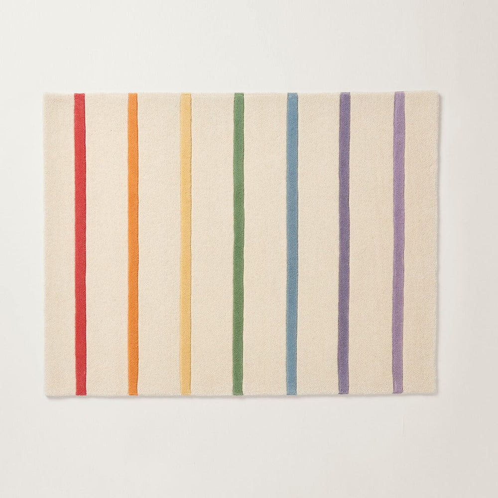 Rainbow Stripe Rug, 120 x 90 (cm)