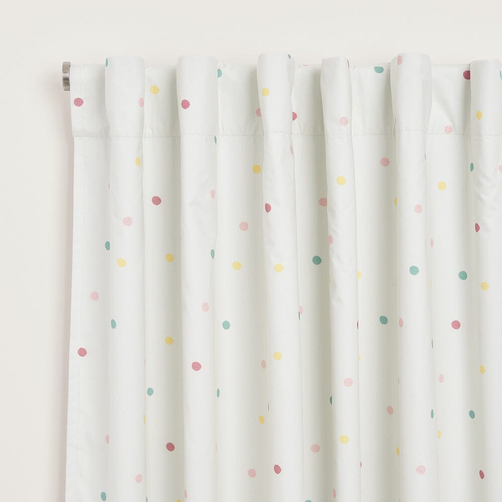 Children’s Easy-Care Blackout Curtains - Pastel Spot, W135 x L183 (cm)