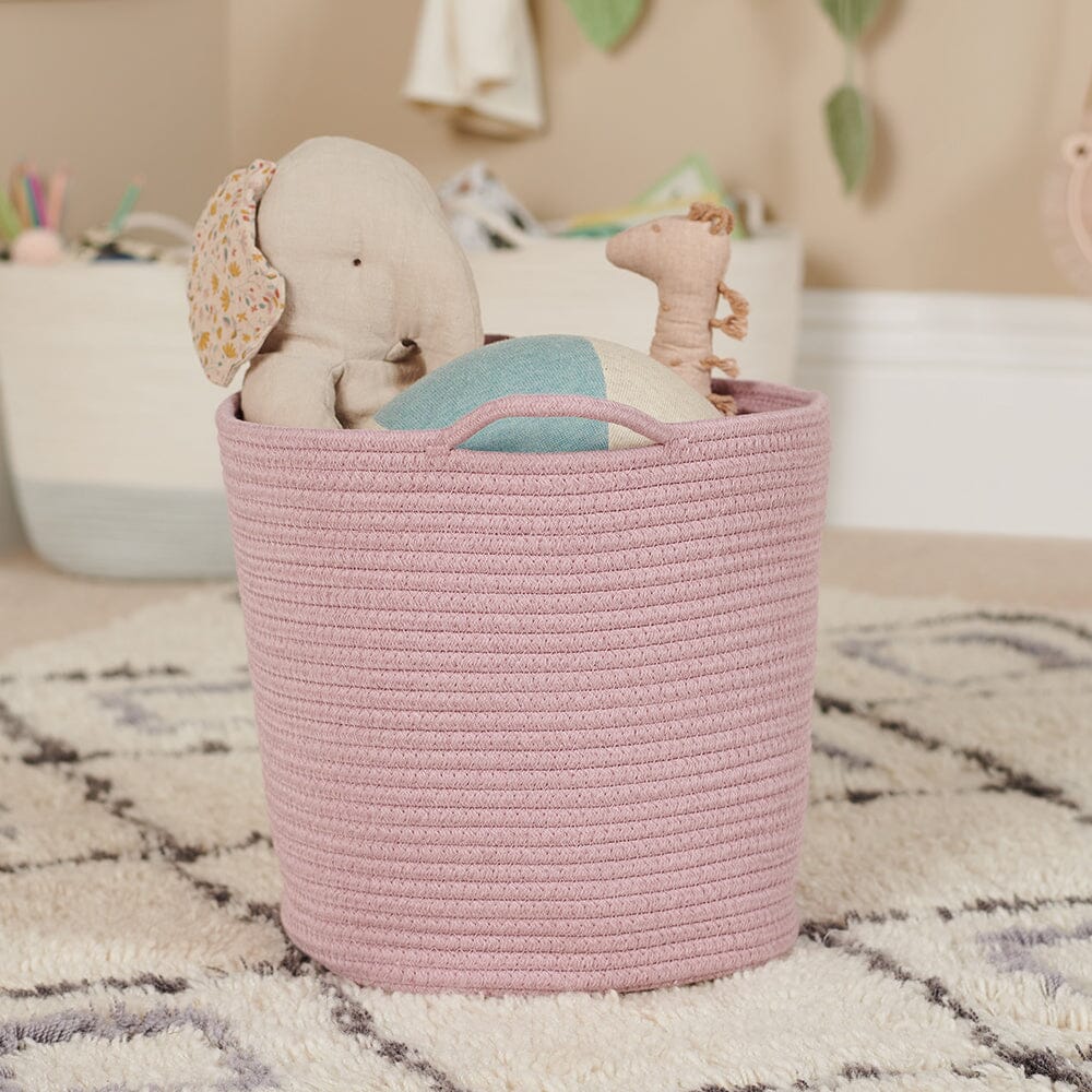 Rope Storage Basket, Rose Pink
