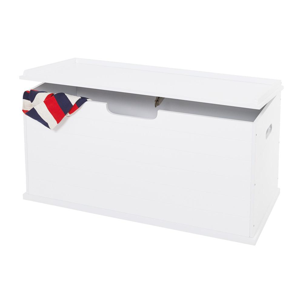 White large tongue and groove classic toy box