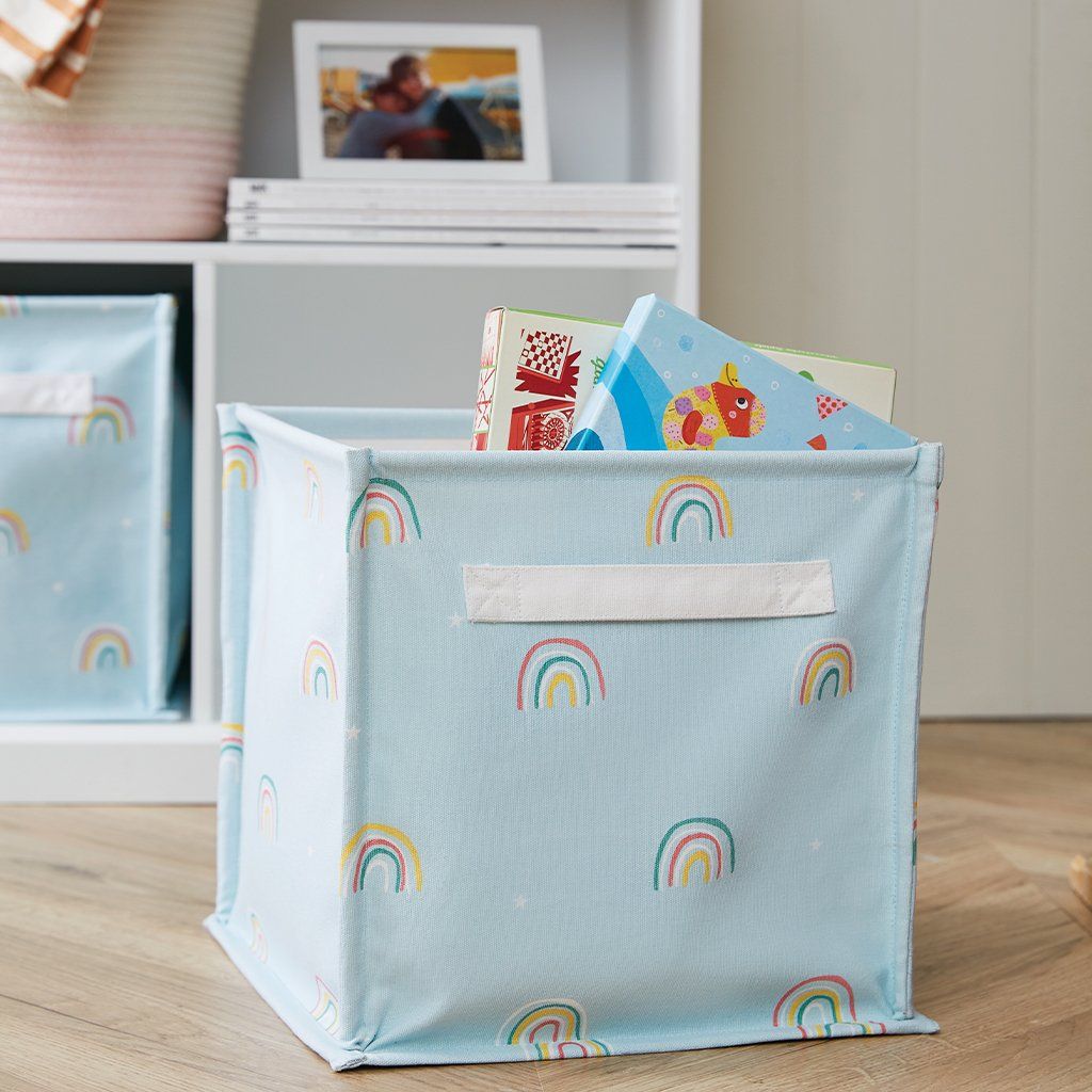 Canvas Storage Cube, Rainbow