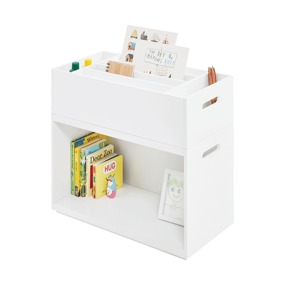 Rackham Storage Set 3, Stackable Bookshelf & Tray Storage