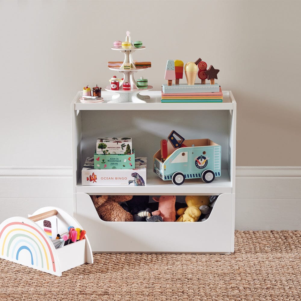Rackham Storage Set 4, Toy Box Storage Unit with Bookshelf
