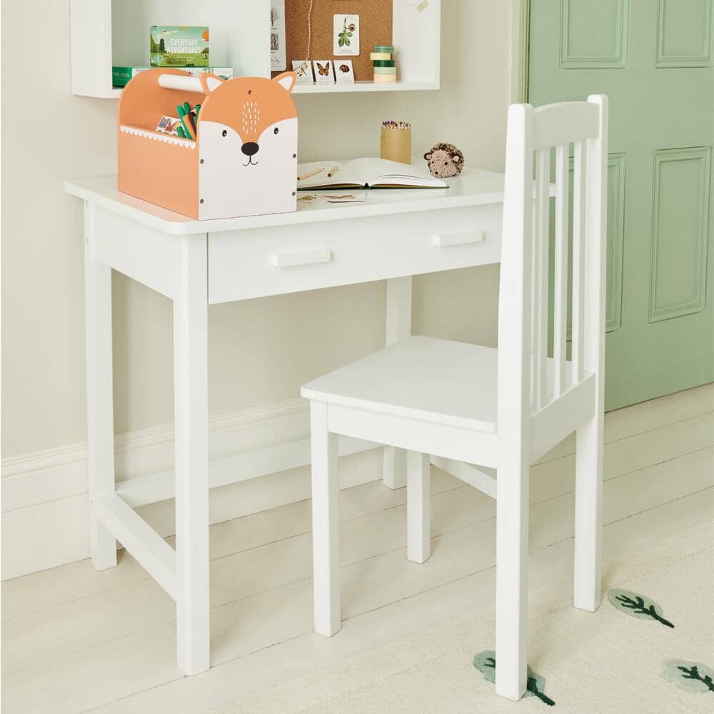 Apollo Wooden Desk with Drawers, White