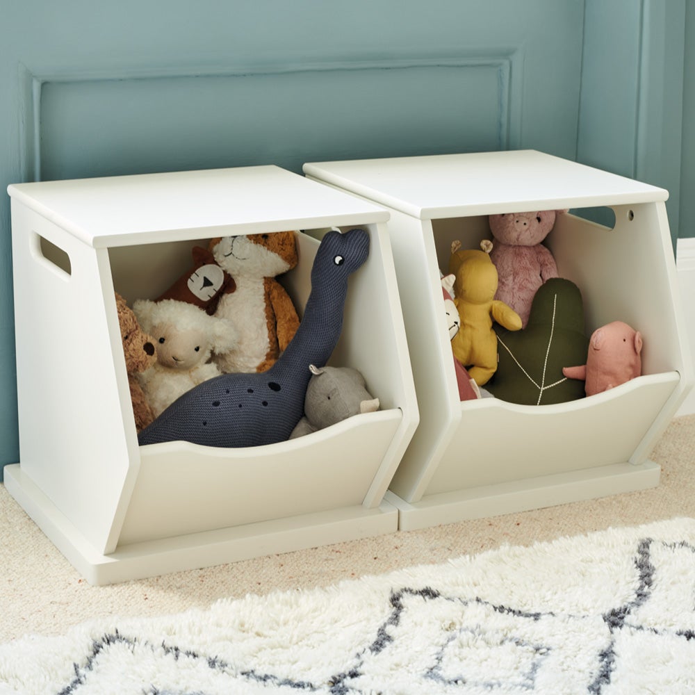 Single Stacking Wooden Toy Storage Trunk, Oatmeal