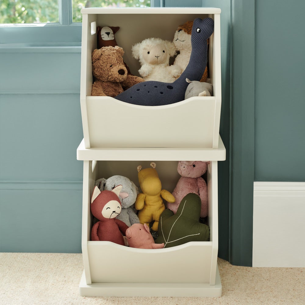 Single Stacking Wooden Toy Storage Trunk, Oatmeal