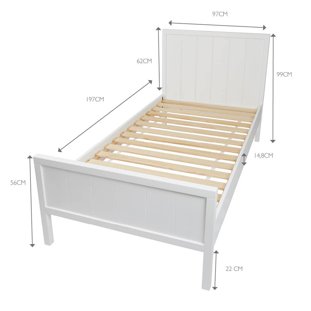 Lulworth Single Bed, White