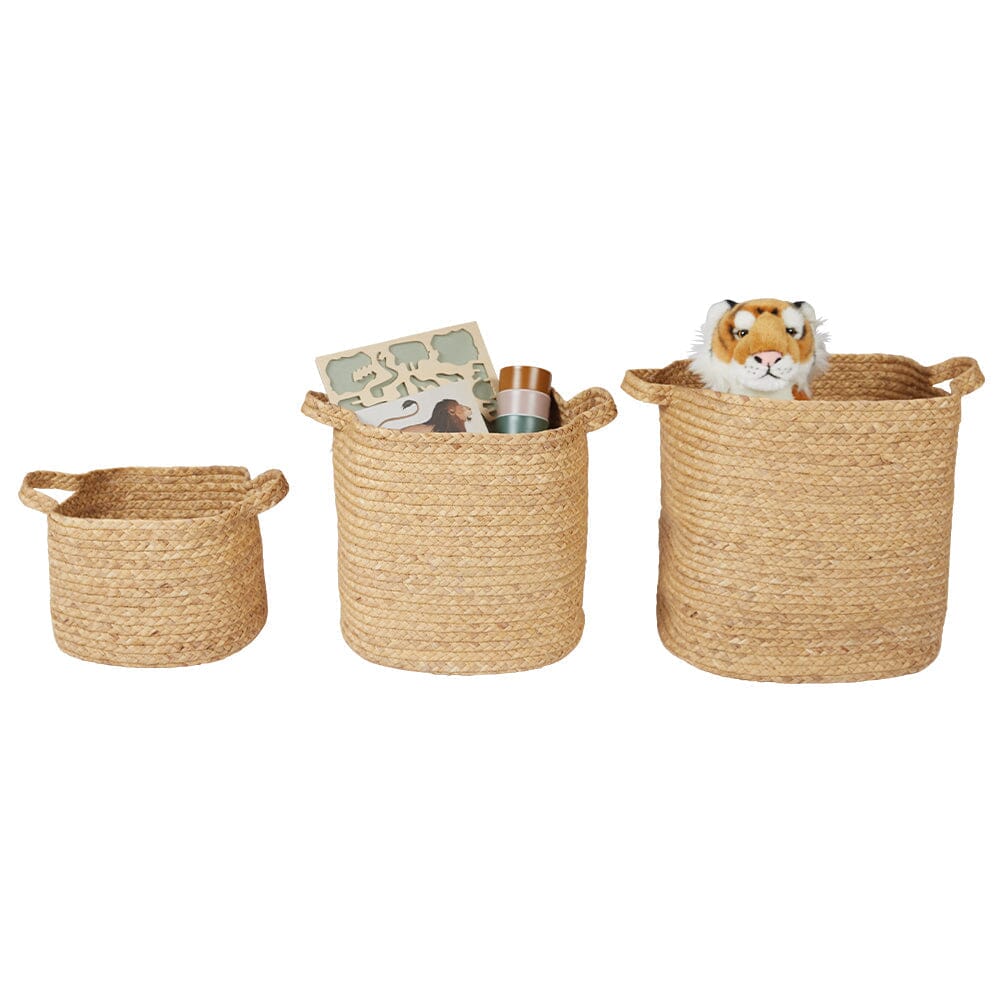 Water Hyacinth Baskets (Set of 3)